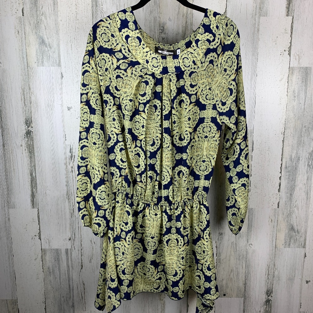 Paper Plane yellow & blue Tunic Size M/L